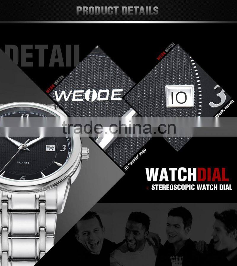 China Brand WEIDE Fashion Full Steel Military Sports Quartz Men Watch 93011GB