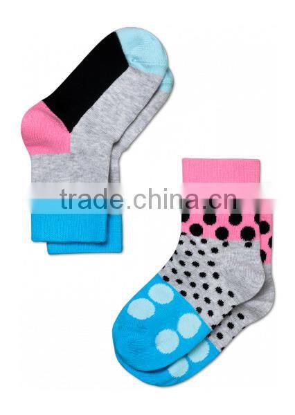Custom Wholesale Elite Teen Boys' Girls' Kids' Dots Stripe Cotton Sock