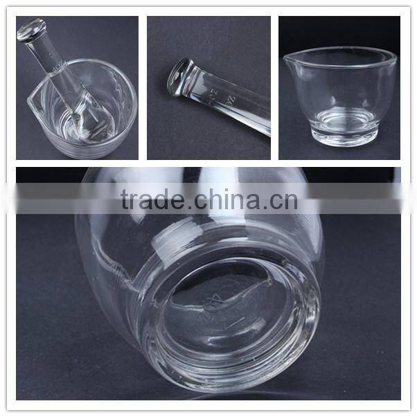4OZ cheap high quality factory price borosilicate glass mortar & pestle for laboratory