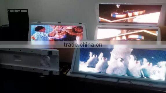 Double Sided Full Color digital taxi top led sign, advertising LED display on taxi