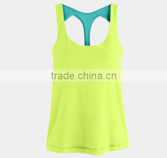 wholesale 95 cotton 5 spandex two tone sexy sports tops