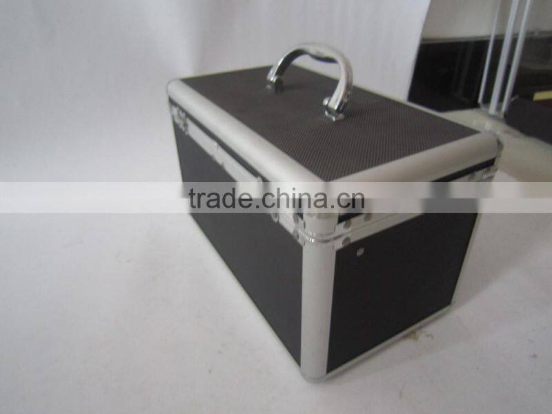 China delux black and black carrying aluminum lock cylinder tool box