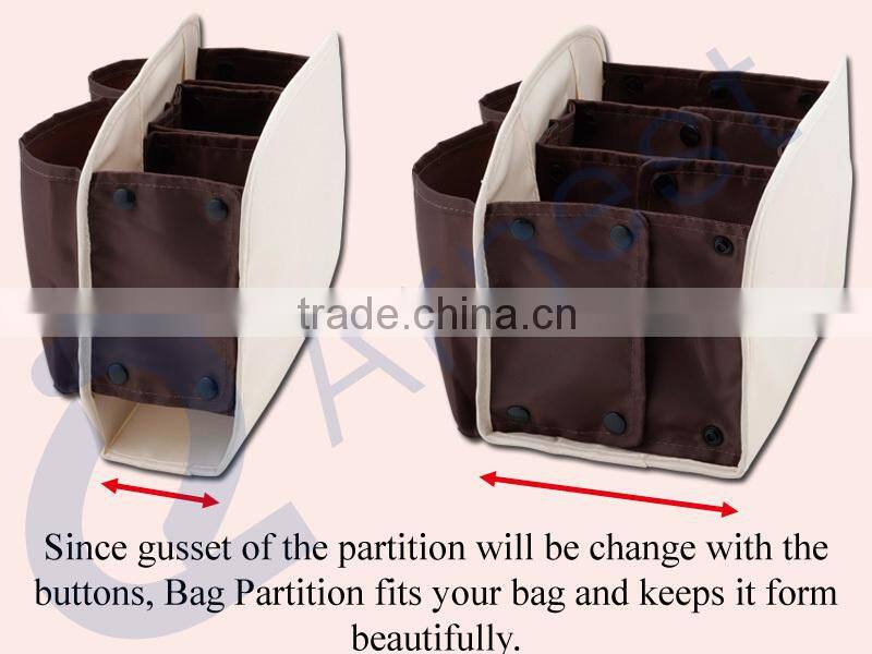 women's handbags shopping business bags lagguage diaper baby kids cosmetic storage insert multi adjustable partition case 76184