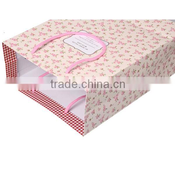 Pink Rose Bloom Birthday Paper Gift Bag