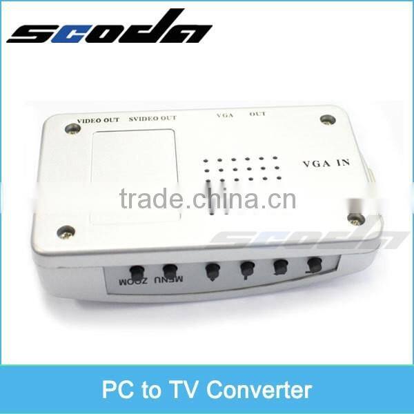 VGA to RCA + S-Video Converter Box - PC to TV Connection