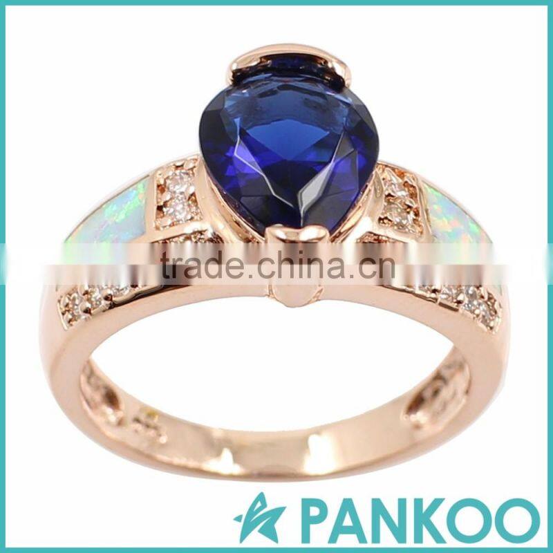 Factory directly deeply blue Opal sterling silver magic ring ,wedding ring