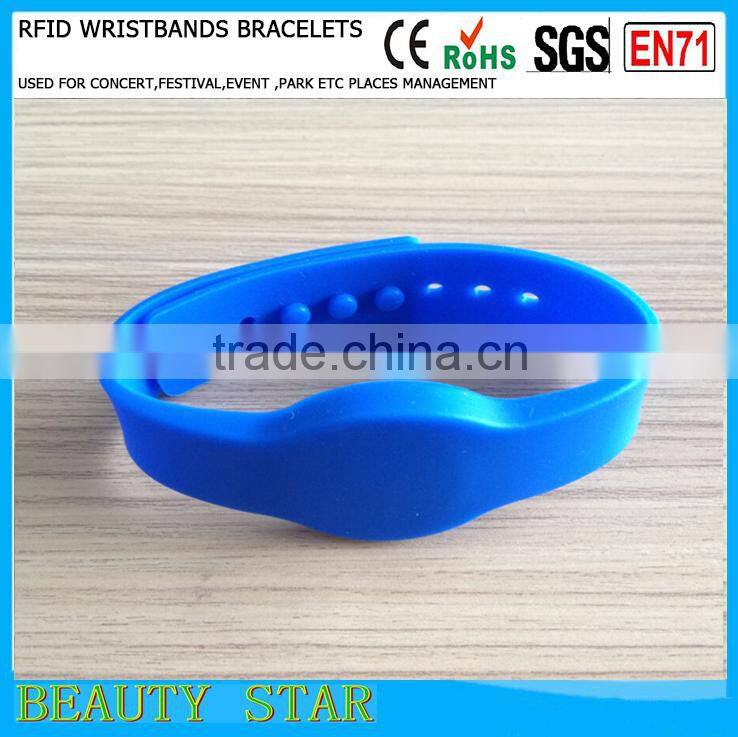 High quality NFC bracelets, Silicone Waterproof NFC bracelets with long read distance