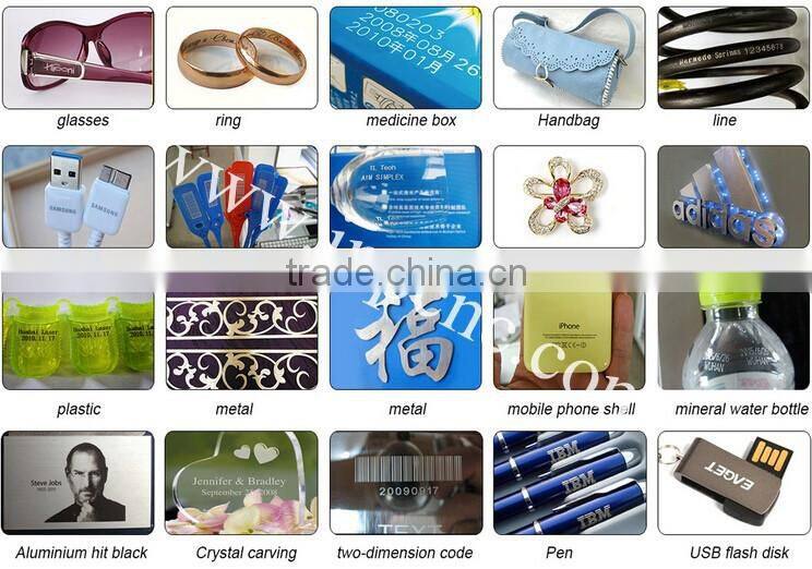 Metal/steel/gold/silver/logo/PCB/keyboard fiber laser marking machine price / portable laser marker