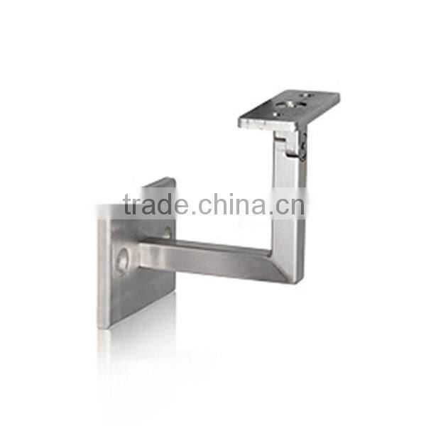Square lines Stainless steel tube support wall mounting handrail bracket for Architectural Hardware