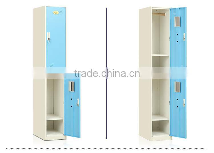 blue key lock wardrobe vertical double door wardrobe locker furniture