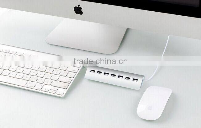 Unibody Aluminum Casing 480MBPS usb hub 7 port 2.0 hub from usb por hub suppliers