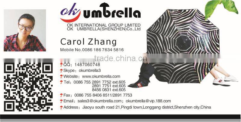 Printed custom clear umbrella child stick umbrella