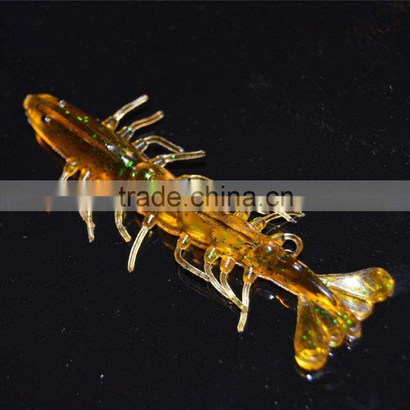 6Pcs Bionic Shrimp Prawn Bait Soft Bait Artificial Fishing Lure Fishing Tackle