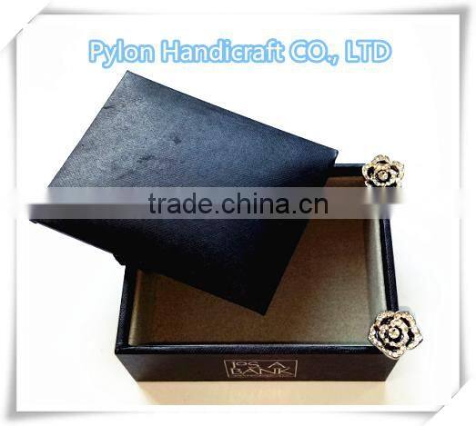 Luxury custom design plastic cufflink gift box wholesale