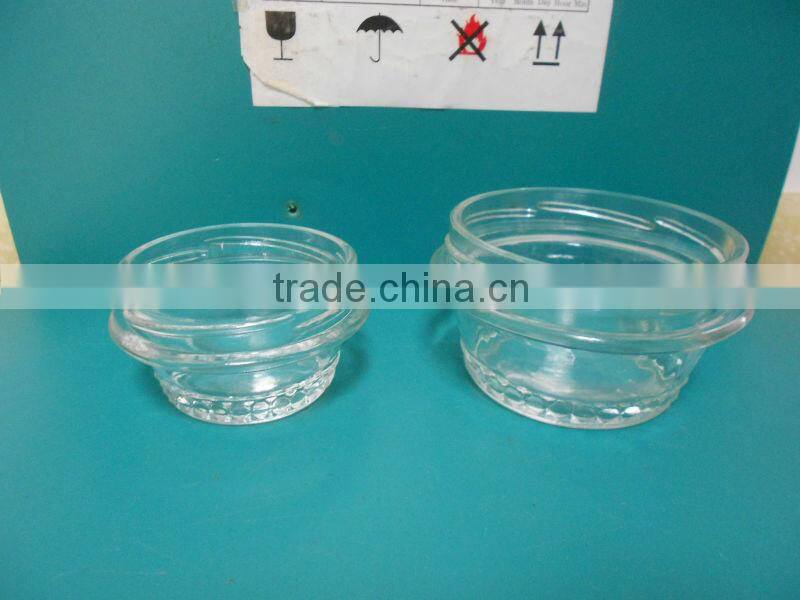 40ml and 110ml clear glass caviar jar with wide mouth