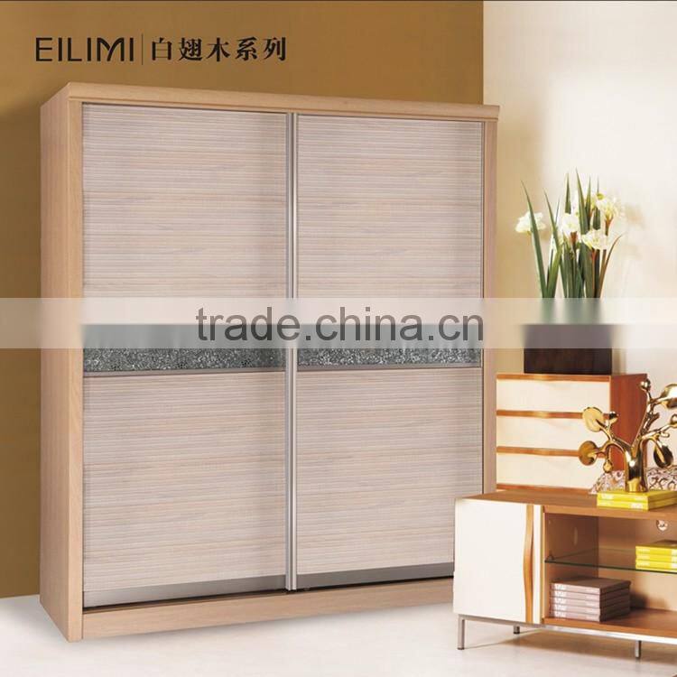 Customized UV high glossy panel 2 door wardrobe