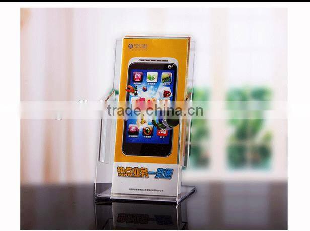 clear acrylic display table brochure stand holder