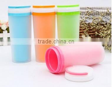 Bpa Free Colorful Portable Plastic Double Wall Sport Water Bottle for Gift