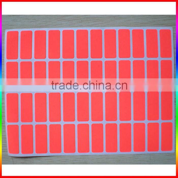 red flower and heart shape fluorescence paper sticker