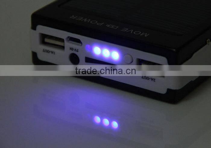 solar led camping lantern with mobile charging solar panel