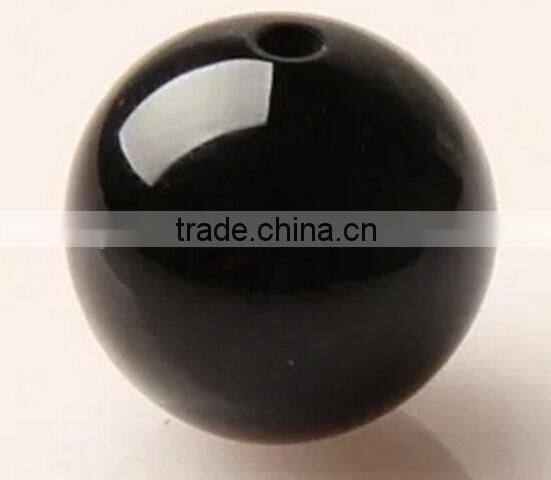 wholesale natural black agate round 8mm loose beads
