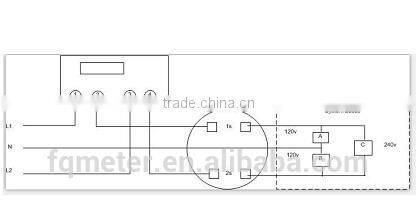 EM427 kwh meter single phase digital 120v smart electricity meter single phase single phase din rail watt-hour meter