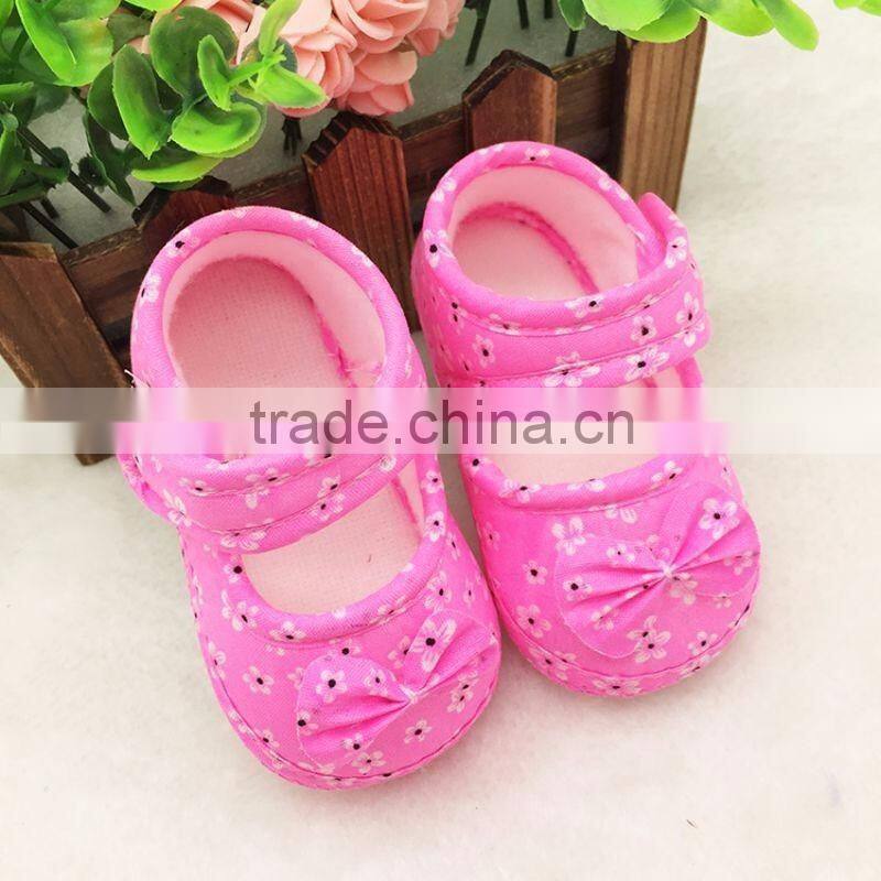 0-18 Months Infant Prewalker Toddler Girls Kid Bowknot Soft Anti-Slip Crib Shoes