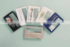 Factory OEM colors PVC Material Plastic Credit Card Magnifier for reading Fresnel Lens