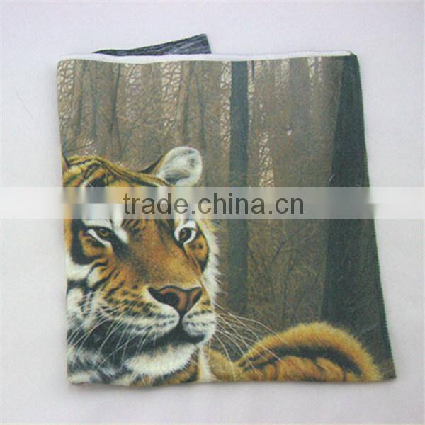 Tiger beach towel 100% microfiber reactive printed beach towel