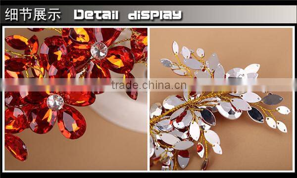 MYLOVE chinese style red crystal hair accessory bridal wear MLF083