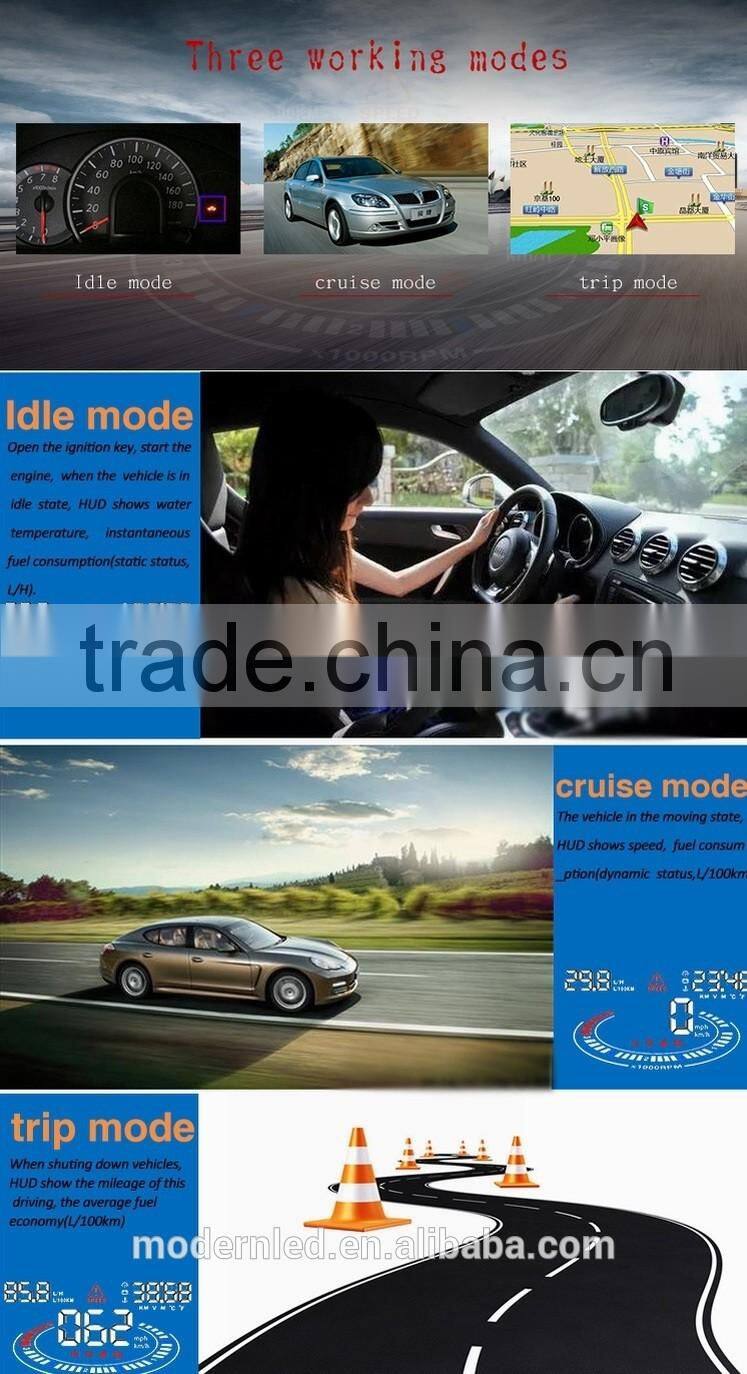 2016 New A8 OBD hud tpms Heads Up Display HUD