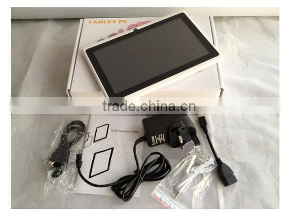 dual core android 7 inch tablet pc Q88 pro ATM 7021 Cortex-A9 processor speed 1.2GHz android 4.2.2 dual camera WIFI Cheapest