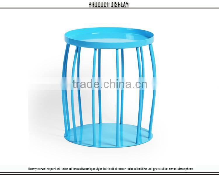 special colorful full metal bed side table