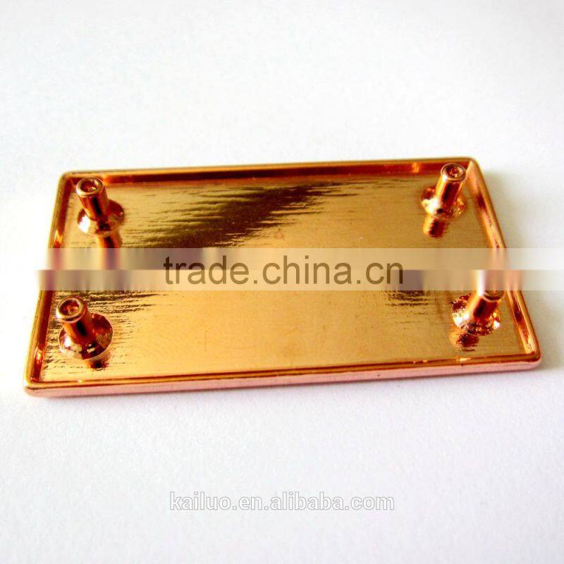 bright copper color metal label for sex lady jeans