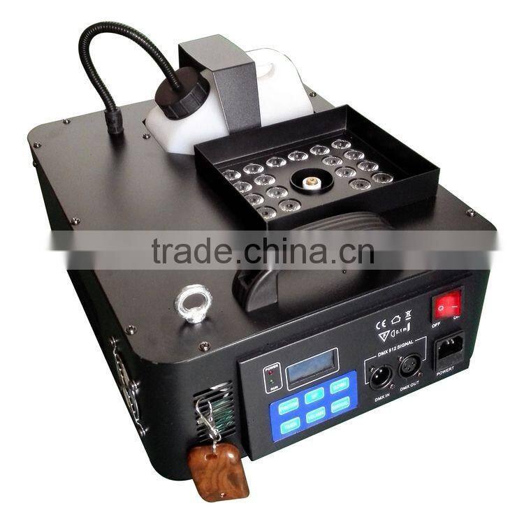 Pro DJ Geyser Geiser RGB CO2 Cannon Pyro Vertical Upward 24*3W LED Tri 1500W Disco Smoke Fog Machine