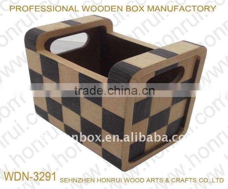 Wooden holder storage box