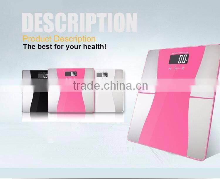 2016 new beautiful design Bluetooth Body Fat Scales BLE 4.0 for Android iphone