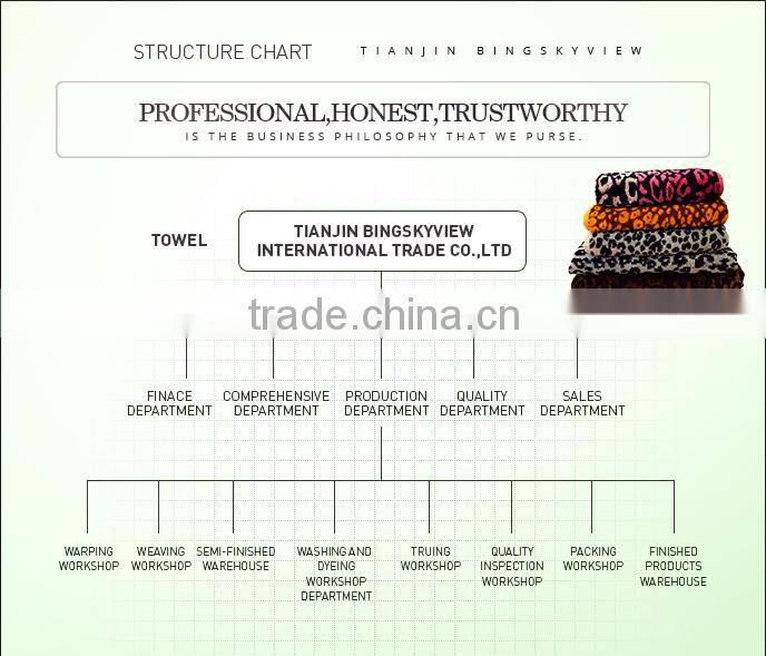 100% Cotton pink leopard sports towel