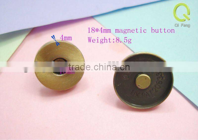 QF factory low price 14mm -2mm magnetic button without logo