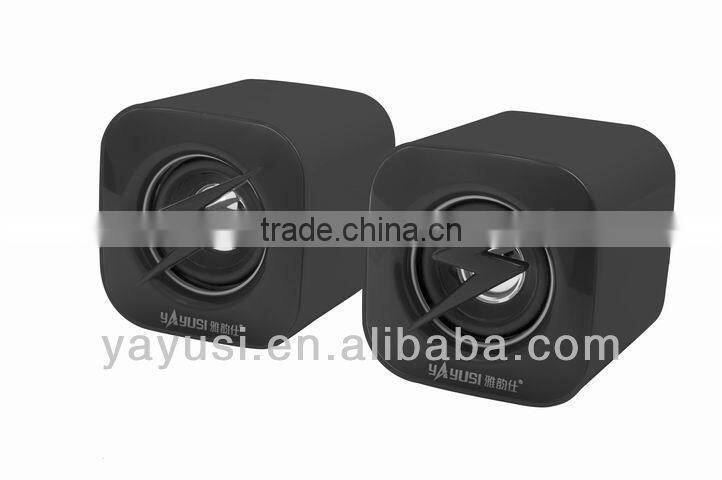 2.0 passive type speaker for computer/mobile phone with vibration membrane at bottom