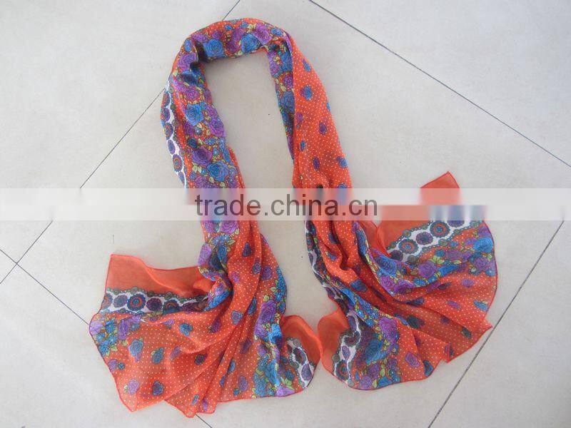 turkish printing silk scarf