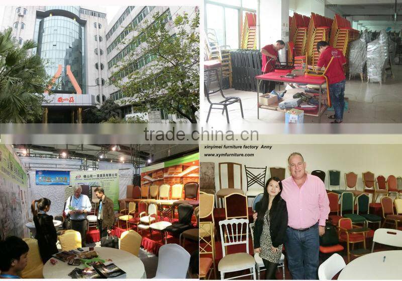hotel choose strong gold frame handle chairs for banquet