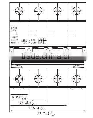 3P 32A B curve Miniature circuit breaker C45 MCB