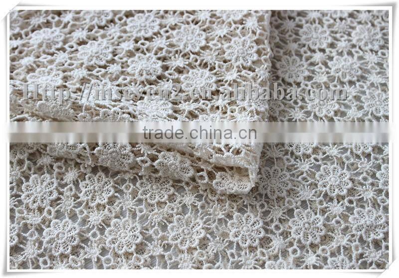 HY846 New Arrived Eco-friendly Embroidery chemical lace cotton fabric