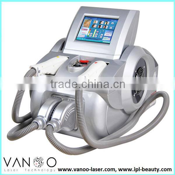 2 handpiece portable ipl hair removal machine with colorful touch screen