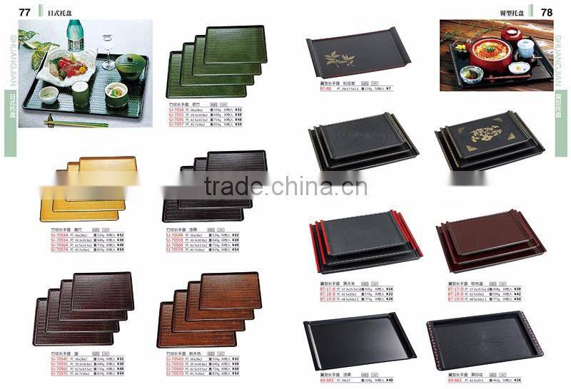 plastic food serving tray for Japanese restaurant, japanese style tray