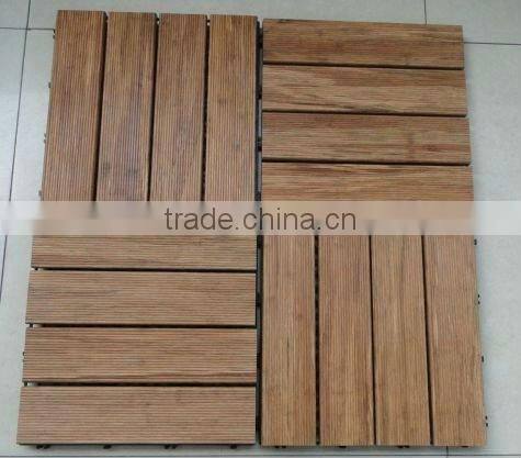Outdoor Sauna Bamboo Flooring Bathroom Bamboo Floor with Plastic Lock