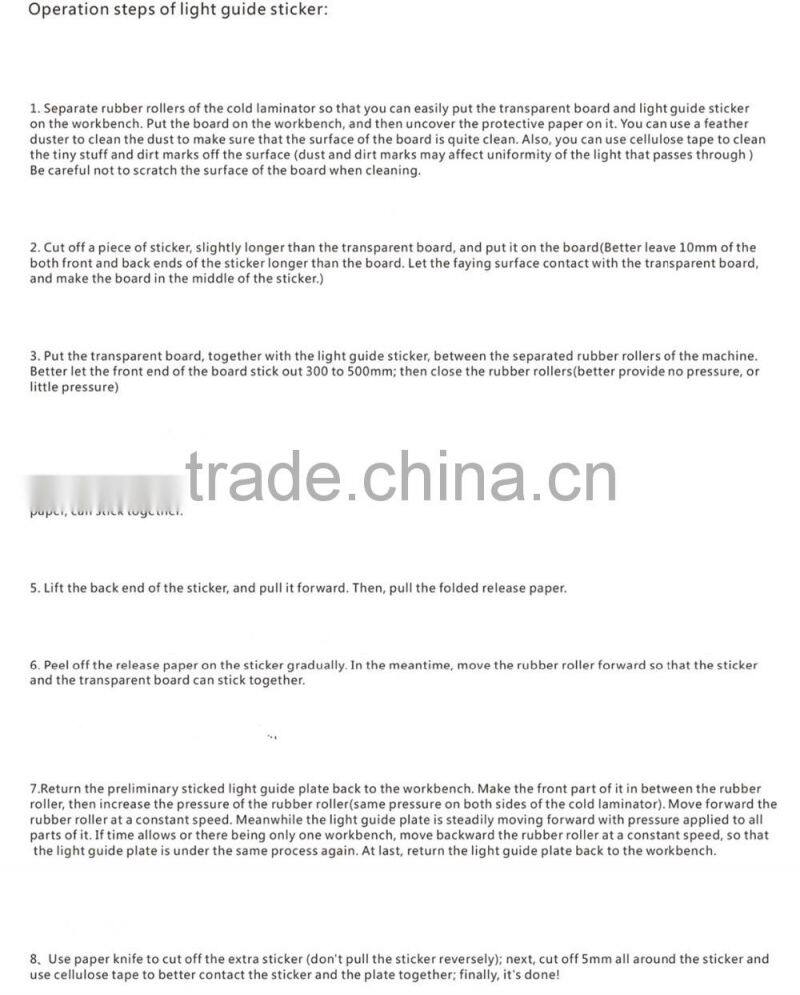 led backlight film for light guide plate and led panel light