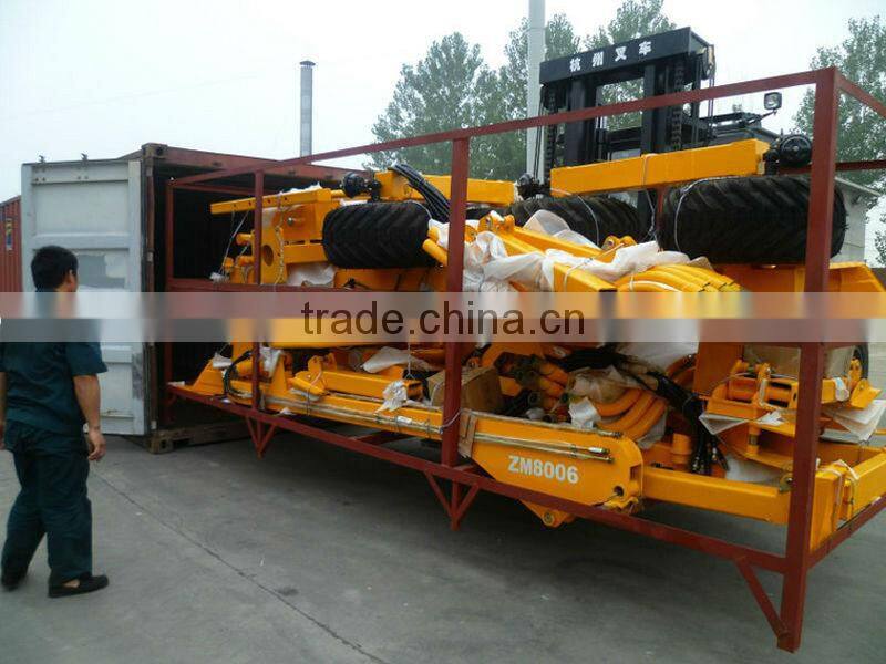 Log loader trailer with crane