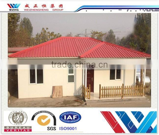 prefab house by EPS sandwich panel steel structure